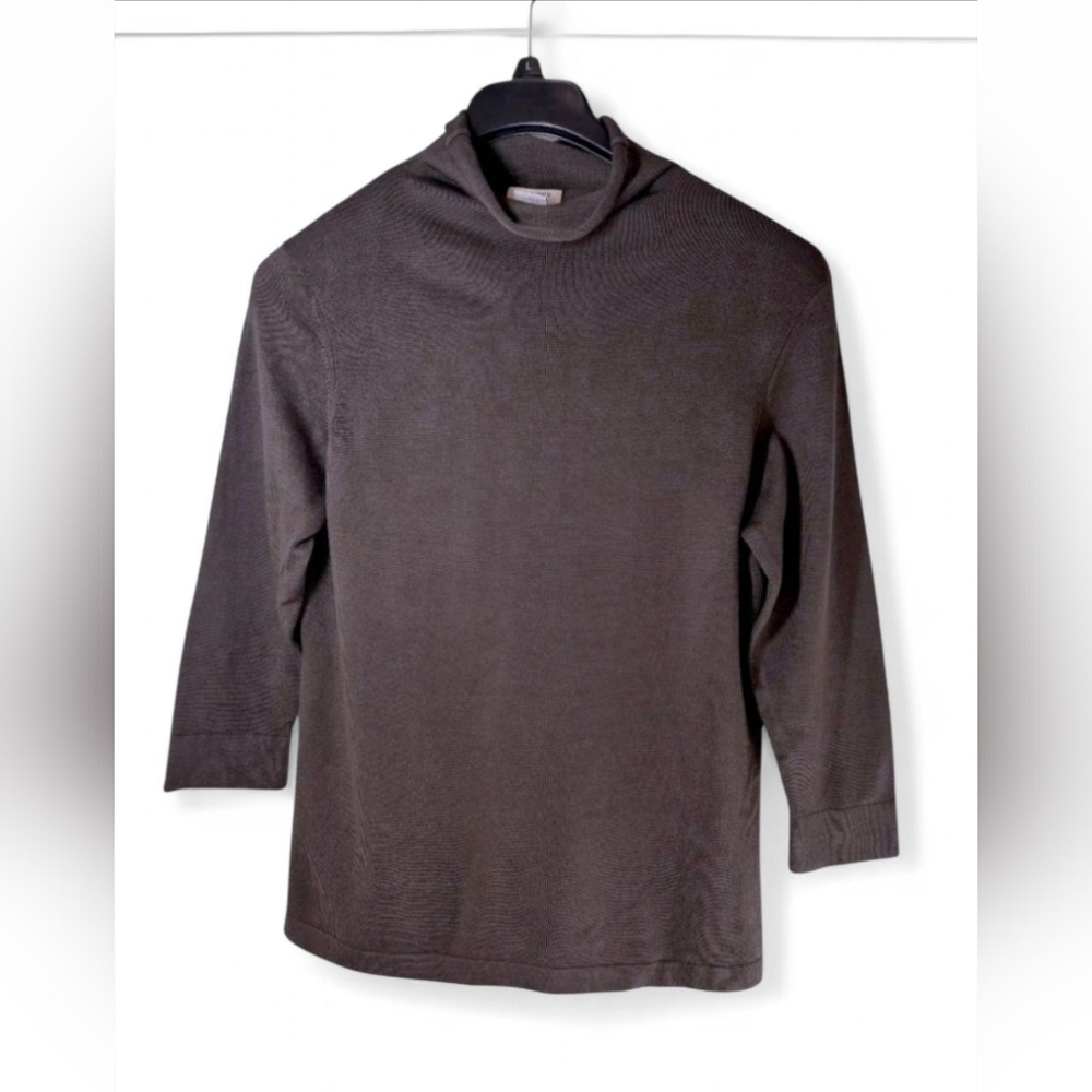 Brooks Brothers 346 Lightweight Silk Blend Mock Neck 3/4 Sleeve Sweater XL